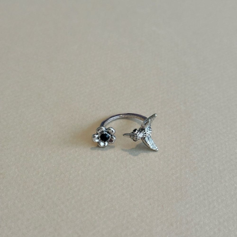 Silver Hummingbird Ring N1458 - Picture 3 of 5